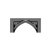 Geometric Arch Emblem, Art Deco Style - Artdeco vector