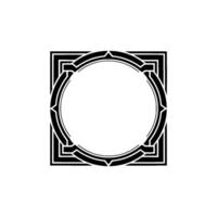 Geometric Frame, Minimalist, Circular Focus - Ornament vector
