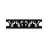 Geometric Arch Border, Streamlined, Minimalist Pattern vector