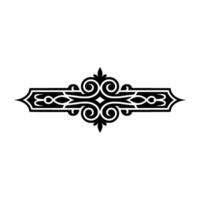 Elegant Black Swirl Border Element, Vintage vector