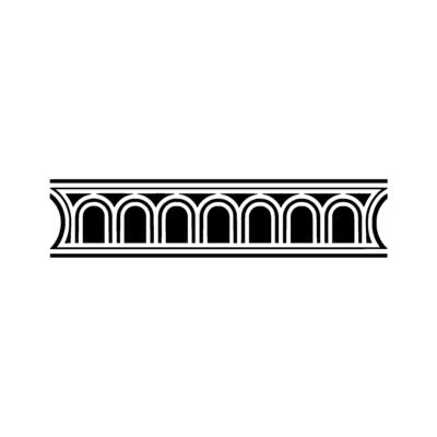 Art Deco Archway Ornament, Geometric, Linear - Art deco
