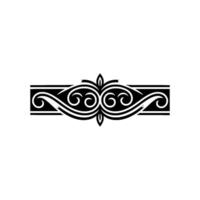Elegant Black and Silver Decorative Border Element vector
