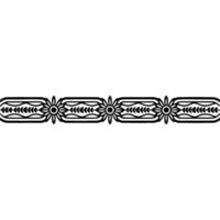 Elegant Floral Border, Vintage, Decorative Element, Ornament - Lineart vector