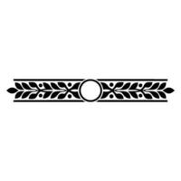 Elegant Botanical Border, Vintage Element - Ornament - Foliage vector