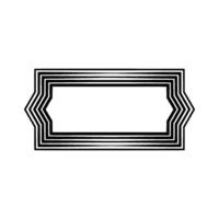 Geometric Deco Frame, Minimalist, Elegant Border - Linear - Pattern vector
