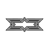Geometric Deco Emblem, Elegant Border, Minimalist - Linear vector