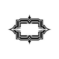 Geometric Deco Frame, Elegant Outline, Minimalist, Symmetrical - Ornate vector