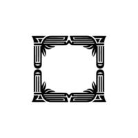 Geometric Deco Frame, Minimalist, Vintage Aesthetic vector