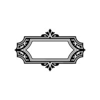 Elegant Decorative Frame, Vintage Style, Blank Label vector