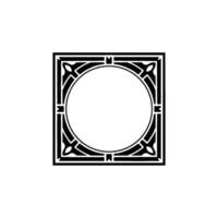 Geometric Frame, Art Deco Ornament, Minimalist, Symmetry vector