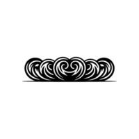 Intricate Tribal Wave Border, Minimalist vector