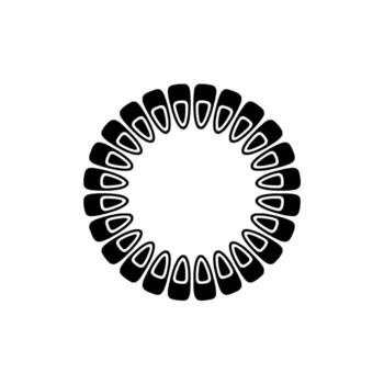 Circular Tooth Motif, Minimalist, Abstract Pattern vector