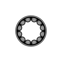 Geometric Circle Emblem, Minimalist, Circular Motif - Pattern - Decorative vector