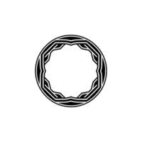 Geometric Circle Frame, Minimalist, Abstract Pattern - Outline vector