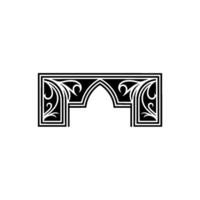 Ornate Arch Motif, Vintage Element vector