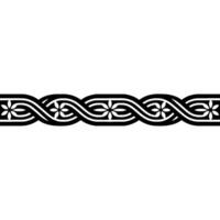 Intricate Celtic Knot Border, Vintage vector