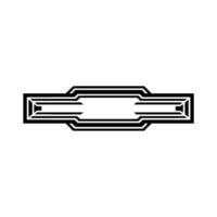 Geometric Deco Border, Streamlined, Vintage Elegance vector