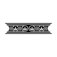 Geometric Botanical Border, Art Deco Style vector