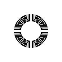 Geometric Circle Motif, Minimalist, Abstract Pattern vector