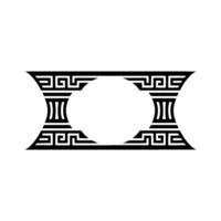 Elegant Grecian Column Frame, Minimalist vector