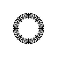 Geometric Tribal Frame, Minimalist, Circular Motif - Circle vector