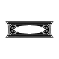 Elegant Vintage Label Border, Decorative vector