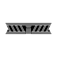 Geometric Deco Archway, Minimalist, Classic Elegance vector