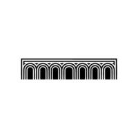 Art Deco Archway Border, Geometric Elegance vector