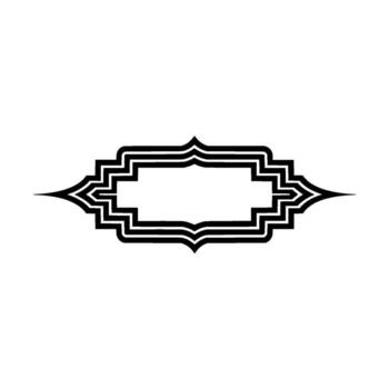 Geometric Deco Frame, Minimalist, Elegant Outline, Pattern - Abstract vector