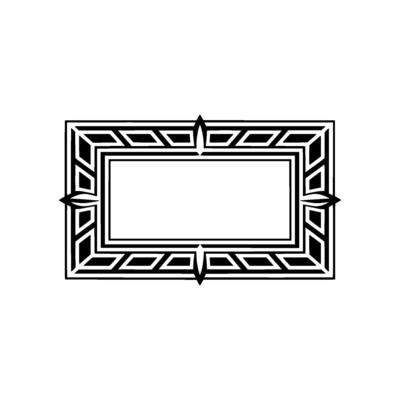 Art Deco Frame, Geometric Elegance, Minimalist - Art deco