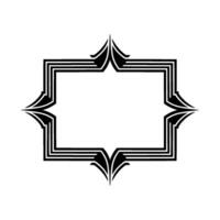 Geometric Deco Frame, Elegant Outline, Minimalist, Minimalism - Abstract vector