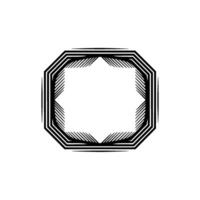 Geometric Octagon Frame, Minimalist, Modern Outline vector