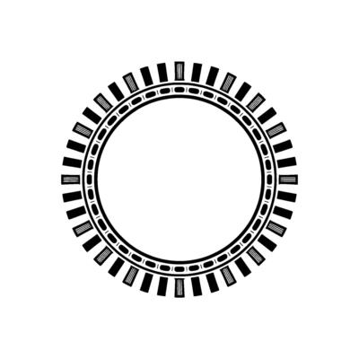 Geometric Tribal Circle, Minimalist, Pattern - Abstract