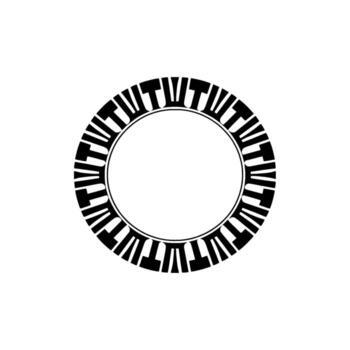 Geometric Circle Motif, Minimalist, Circular Pattern, Abstract - Geometry vector