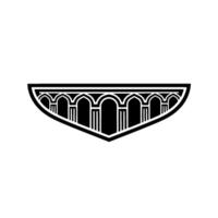 Gothic Arch Emblem, Minimalist - Silhouette vector