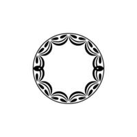 Elegant Circular Ornament, Intricate Black vector