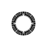 Geometric Circle Emblem, Minimalist, Modern - Minimalism vector