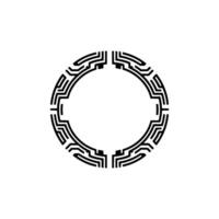 Geometric Tribal Circle, Minimalist - Pattern - Ornament vector