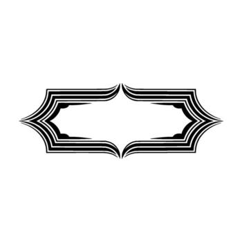 Geometric Deco Frame, Elegant Gradient Background - Abstract vector