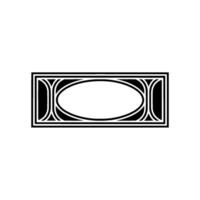Art Deco Ornament, Geometric Frame, Minimalist - Art deco vector