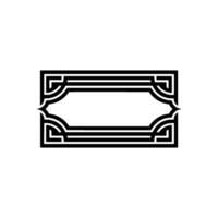 Geometric Deco Frame, Minimalist - Pattern - Outline vector