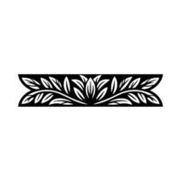 Elegant Botanical Border, Vintage Style, Decorative Element vector