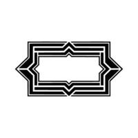 Geometric Deco Frame, Minimalist, Elegant Border, Art deco - Pattern vector