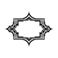 Geometric Deco Frame, Elegant Border, Stylized - Outline vector