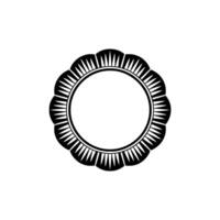 Geometric Radial Emblem, Minimalist - Decorative vector