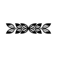 Stylized Leaf Border, Minimalist, Gradient Texture vector