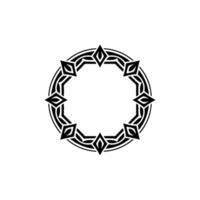 Intricate Tribal Circle Frame, Minimalist - Geometric vector