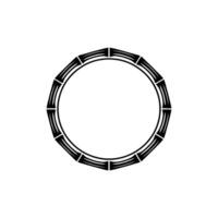 Geometric Bamboo Circle, Minimalist vector