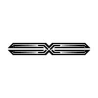 Dynamic X-Intersection, Futuristic Emblem vector