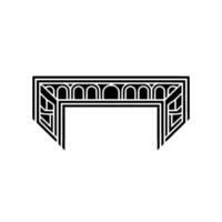 Art Deco Archway, Geometric, Minimalist Illustration vector
